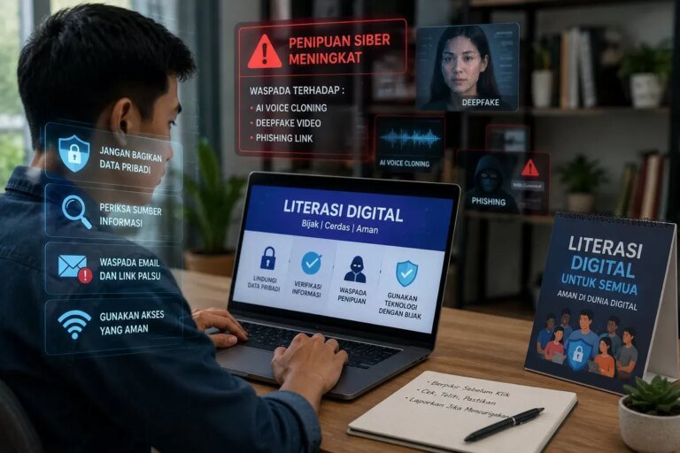 Literasi Digital Jadi Benteng Hadapi Lonjakan Penipuan Siber Berbasis AI dan Deepfake